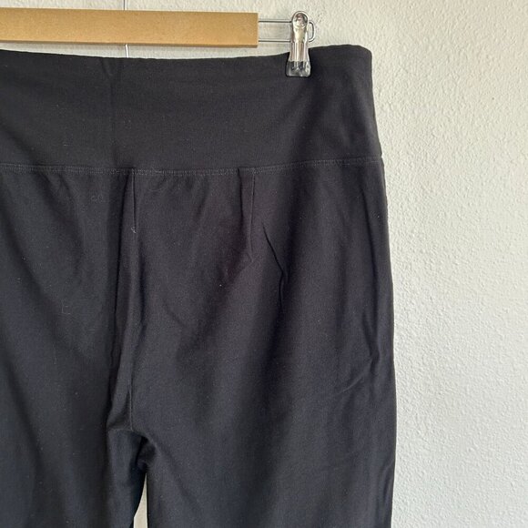 Eileen Fisher Crepe Ankle Pants Black Tapered Leg Pull On Wide Waistband - Picture 5 of 8